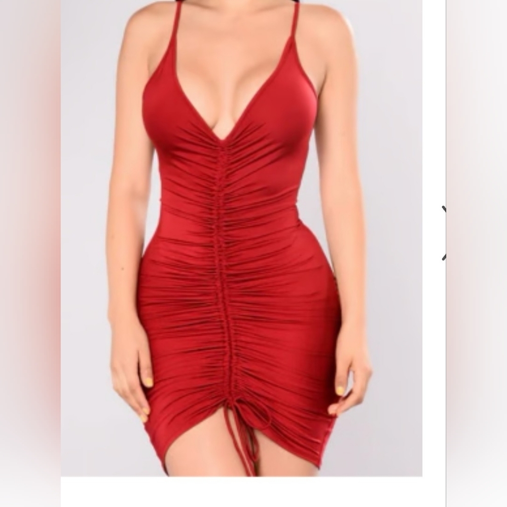 Fashion Nova Scarlet Ruched Mini Dress